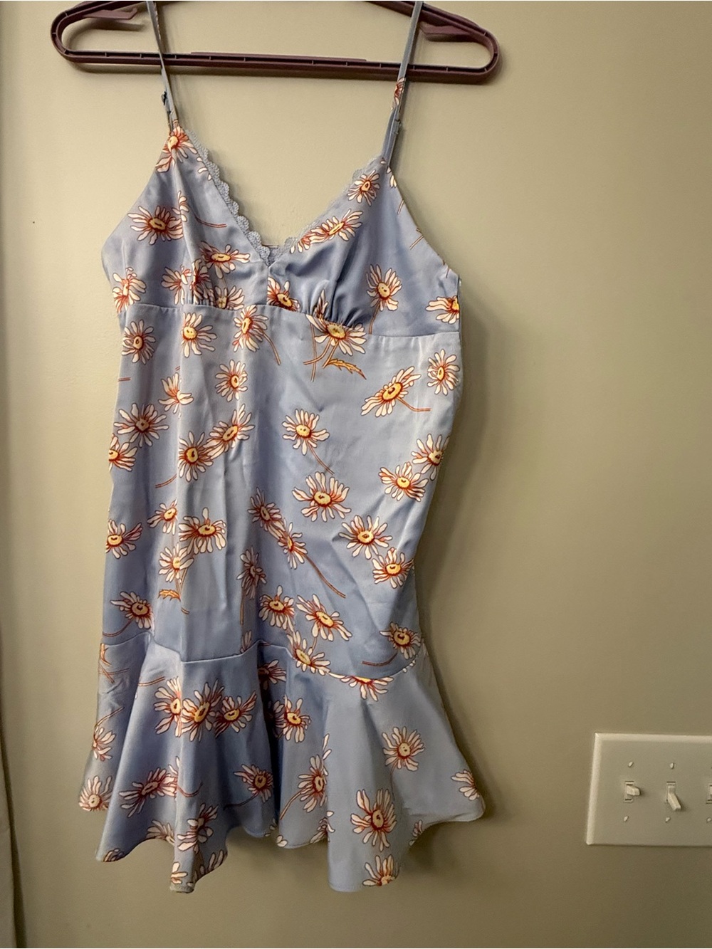Urban Outfitters Light Blue Daisy Slip Dress